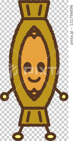 キャラクター風の単品アイコンイラスト　納豆 132799896