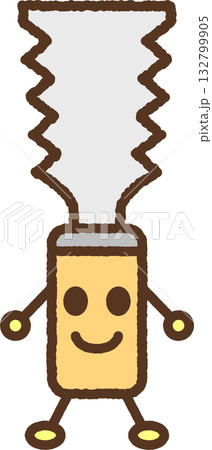 キャラクター風の単品アイコンイラスト　両刃鋸 132799905