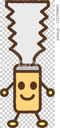 キャラクター風の単品アイコンイラスト　両刃鋸 132799905