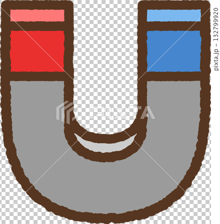 簡單的手繪圖示插圖：磁鐵 132799920