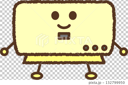 Character-style single icon illustration Air conditioner Character-style single icon illustration Air conditioner 132799950