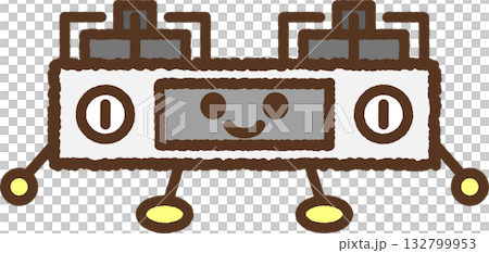 キャラクター風の単品アイコンイラスト ガスコンロ キャラクター風の単品アイコンイラスト ガスコンロ 132799953