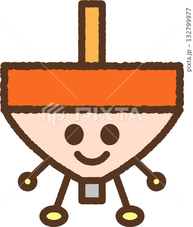 キャラクター風の単品アイコンイラスト　遊具　コマ 132799977
