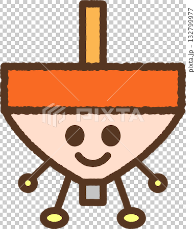 キャラクター風の単品アイコンイラスト　遊具　コマ 132799977