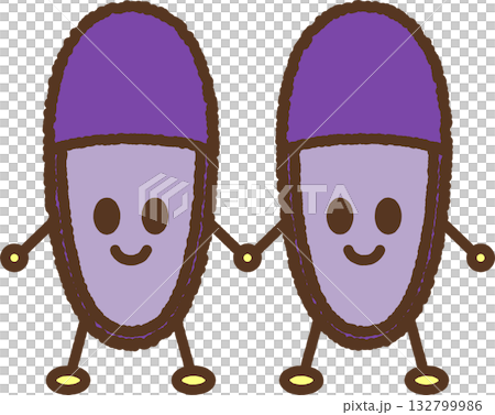 人物風格單圖示插圖：拖鞋 132799986