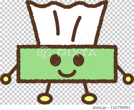 人物風格單圖示插圖：紙巾盒 132799991