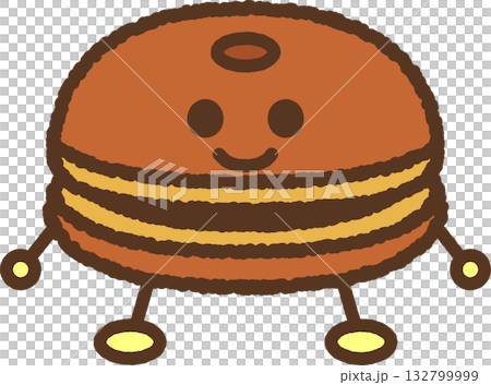 キャラクター風の単品アイコンイラスト どら焼き キャラクター風の単品アイコンイラスト どら焼き 132799999