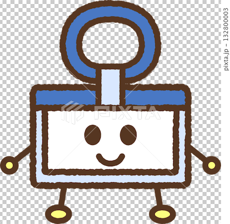 Character-style single icon illustration nameplate 132800003