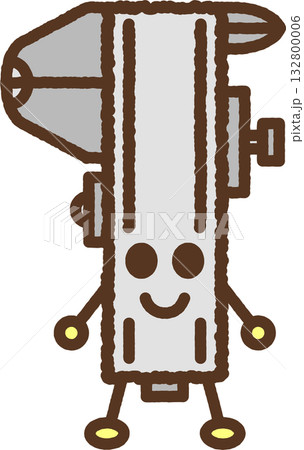 キャラクター風の単品アイコンイラスト ノギス キャラクター風の単品アイコンイラスト ノギス 132800006