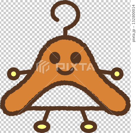 人物風格單圖示插畫：衣架 132800014