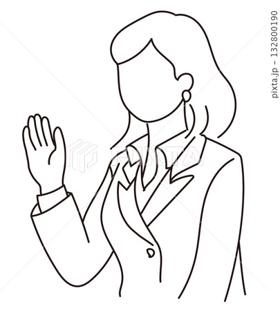 シンプルな女性政治家・リーダーのイラスト 132800190
