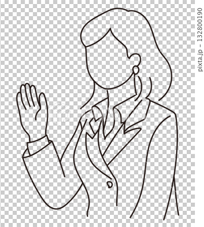 シンプルな女性政治家・リーダーのイラスト 132800190