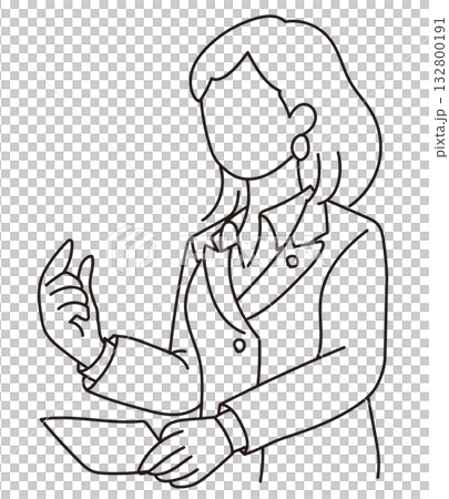 Simple illustration of female politician/leader Simple illustration of female politician/leader 132800191