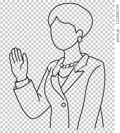 Simple illustration of female politician/leader 132800194