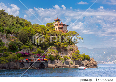 Villa on cliff in Portofino Italy 132800588