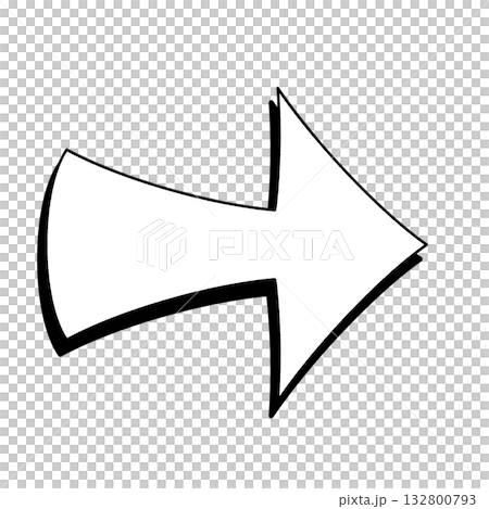 漫画風の矢印のイラスト 漫画風の矢印のイラスト 132800793
