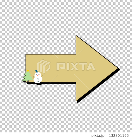 クリスマス風矢印のイラスト クリスマス風矢印のイラスト 132801196