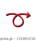 漫画風の矢印のイラスト 132801216