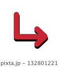 漫画風の矢印のイラスト 132801221