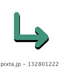 漫画風の矢印のイラスト 132801222