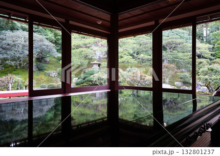 坂本旧竹林院の一階座敷からの風景 坂本旧竹林院の一階座敷からの風景 132801237