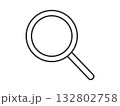 シンプルな検索・虫眼鏡アイコン 132802758