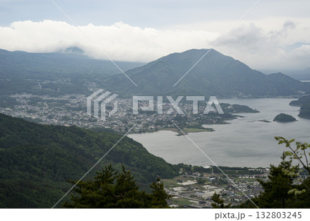 山梨県河口湖周辺の街並み 山梨県河口湖周辺の街並み 132803245