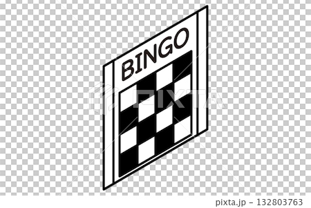 活動圖標,簡約的賓果卡等距插圖,黑白 活動圖標,簡約的賓果卡等距插圖,黑白 132803763