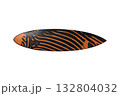 colorful surf board with transparent background 132804032