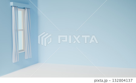 可愛いブルーの部屋　シンプル 132804137