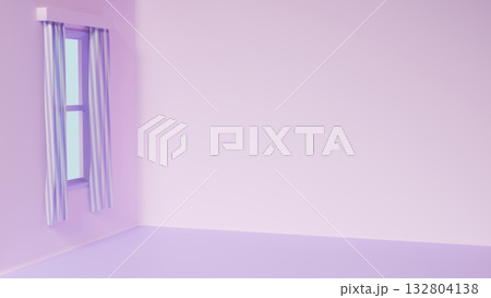 可愛いピンクの部屋　シンプル 132804138