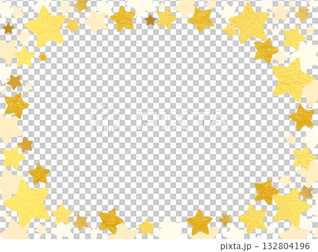 Golden star frame illustration 132804196