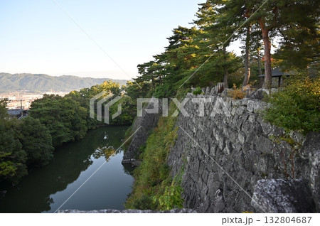伊賀上野城 上から見た高石垣 伊賀上野城 上から見た高石垣 132804687