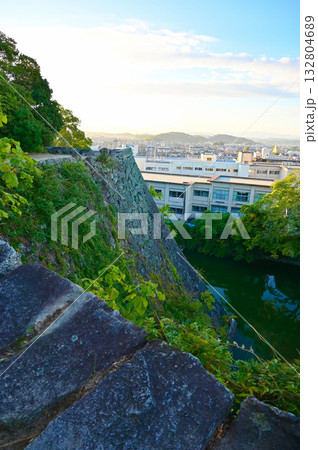 伊賀上野城　上から見た高石垣 132804689