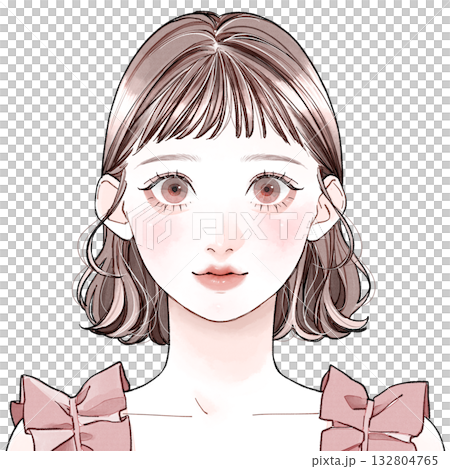 顔タイプ「キュート」_オン眉 132804765