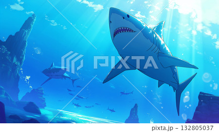 海を泳ぐ鮫 海を泳ぐ鮫 132805037