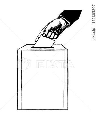 ヴィンテージ感のある投票のイラスト 132805207