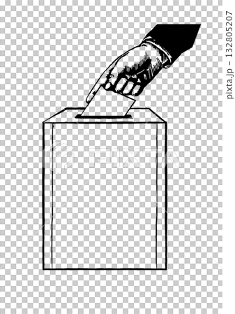ヴィンテージ感のある投票のイラスト 132805207