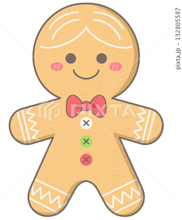 Cute Christmas Character gingerbread Man delight 132805587