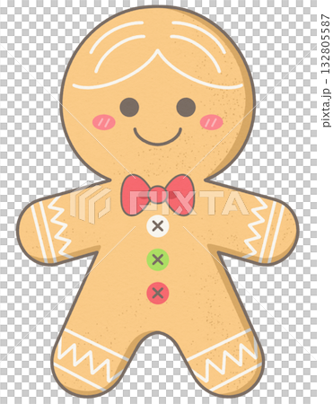 Cute Christmas Character gingerbread Man delight 132805587