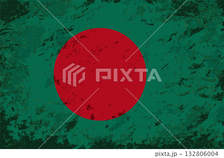 Bangladeshi flag brush stroke grunge style background. Vector illustration. Bangladeshi flag brush stroke grunge style background. Vector illustration. 132806004