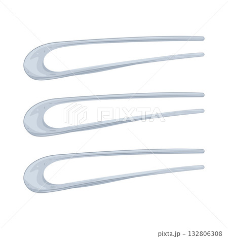 Illustration of hair clip 132806308