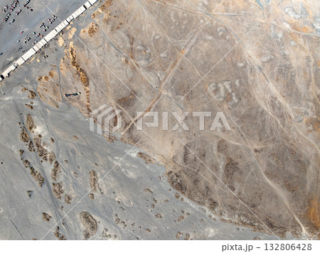Aerial view top down of Volcano land texture, Abstract nature Background at Bromo volcano indonesia Aerial view top down of Volcano land texture, Abstract nature Background at Bromo volcano indonesia 132806428
