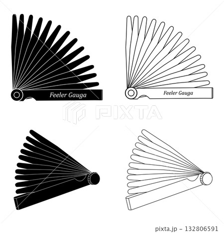 Feeler Gauge icon design Feeler Gauge icon design 132806591