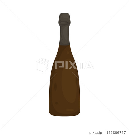 Illustration of champagne bottle  132806737