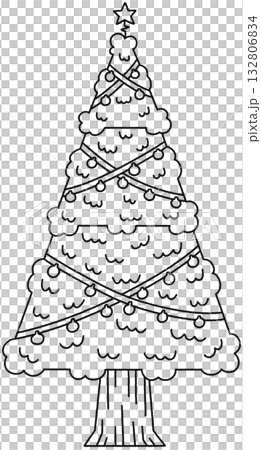 Christmas Tree Cartoon Vol.3 - Line 132806834