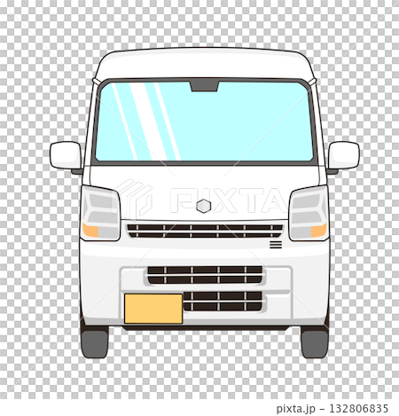 白色輕型貨車向量圖 132806835