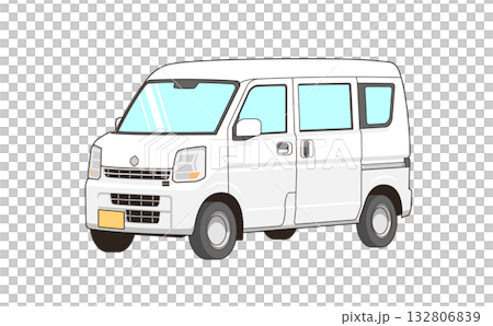 白色輕型貨車向量圖 132806839