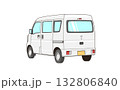 白い軽バンのベクター素材イラスト 132806840