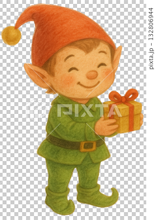 Christmas Elf Clipart Vintage 1950s Retro Santa Helper Christmas Elf Clipart Vintage 1950s Retro Santa Helper 132806944